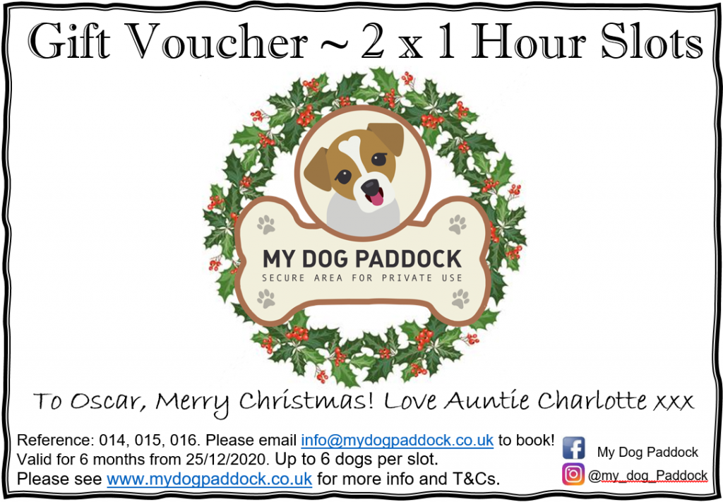 Gift Vouchers My Dog Paddock